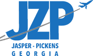 logo for Pickens County Airport in Jasper, Georgia