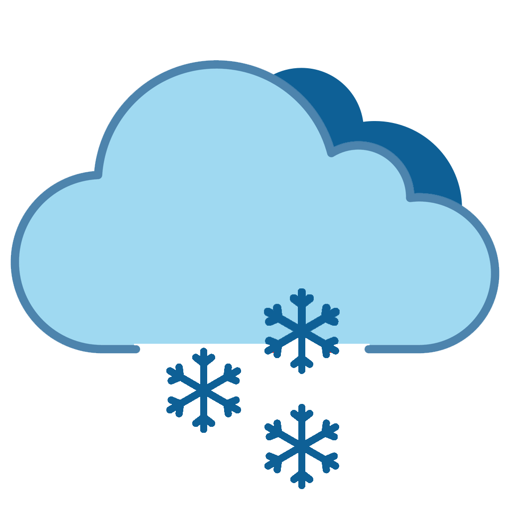 icon showing a cloud and snow